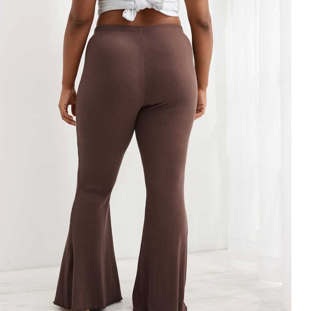 Aerie ribbed high waisted super flare legging - Picture 5 of 7